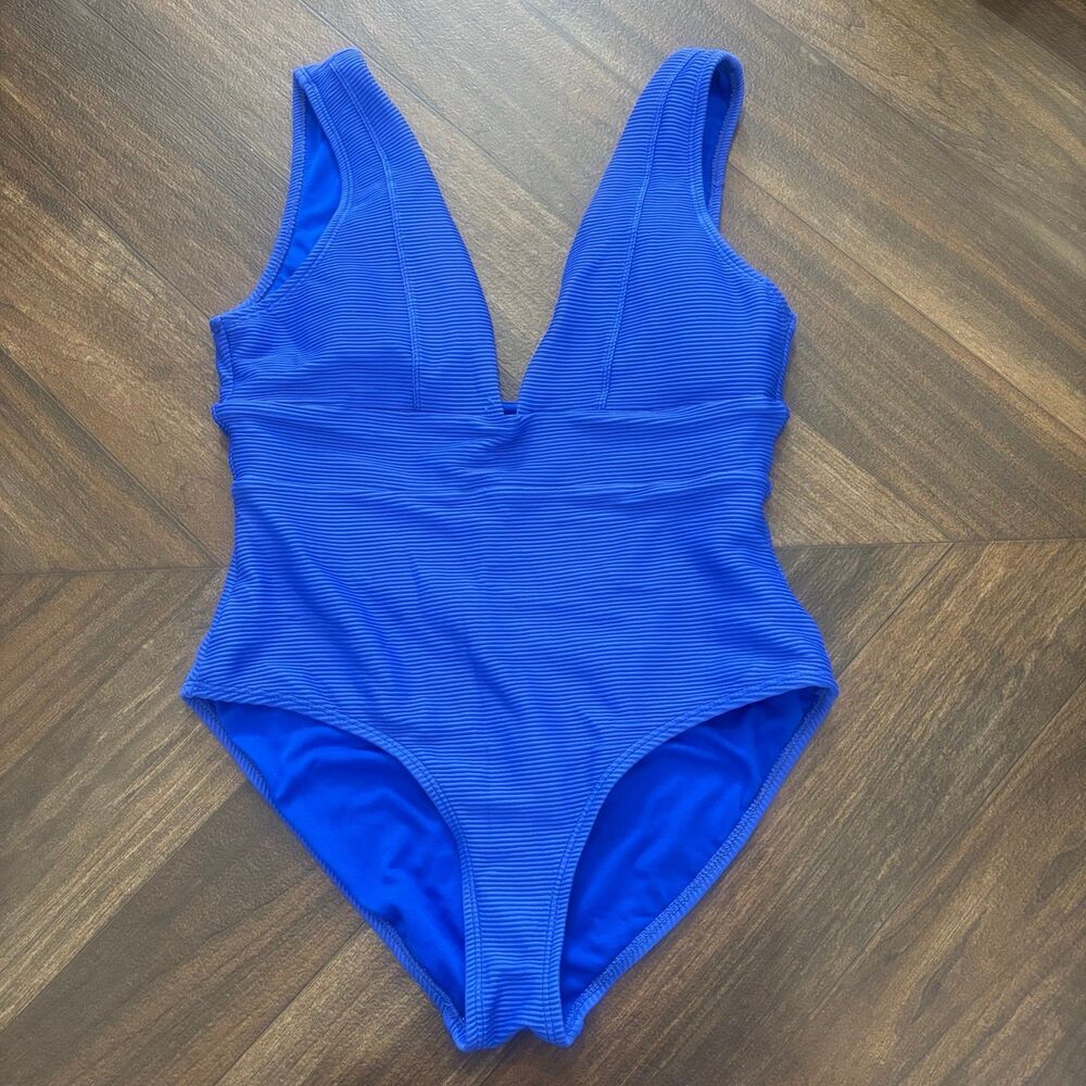 Heat Swimwear Women’s V-Neck Ribbed One Piece Swimsuit
